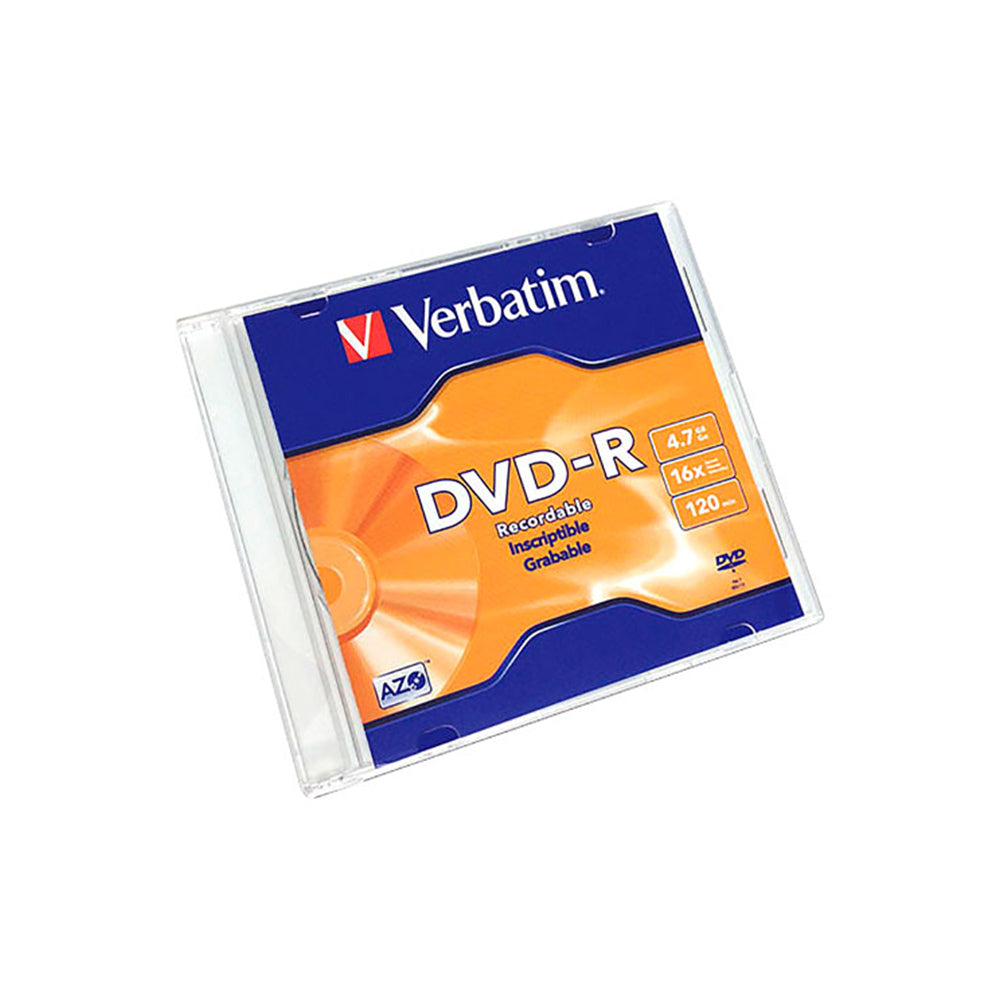 95093 / Disco DVD, DVD-R, 16X Verbatim, Verbatim, Caja estándar con 1 pieza