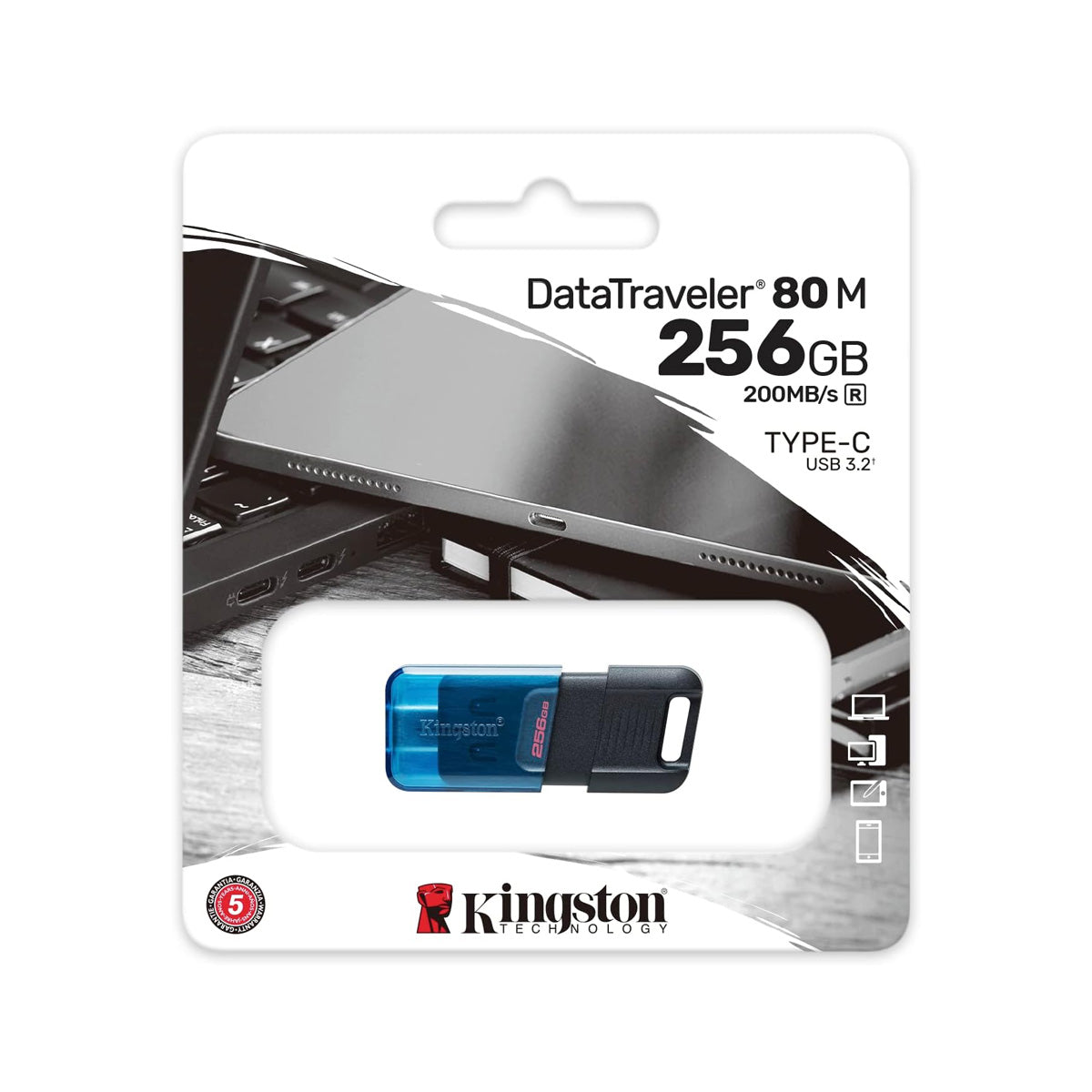 DT80M-256GB / Dispositivo Flash Data Traveler 80 M USB-C de 256GB