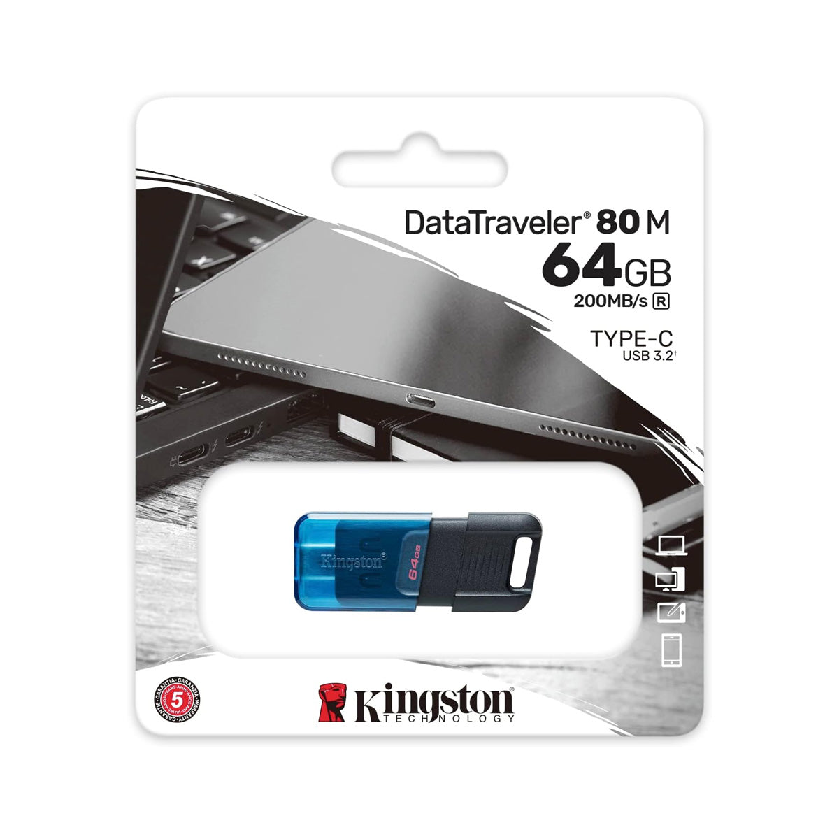 DT80M-64GB / Dispositivo Flash Data Traveler 80 M USB-C de 64GB