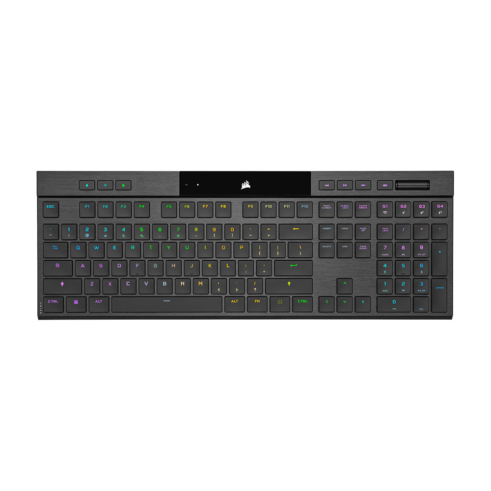 Teclado mecánico para juegos RGB ultradelgado K100 AIR WIRELESS, interruptores de teclas táctiles CHERRY MX Ultra