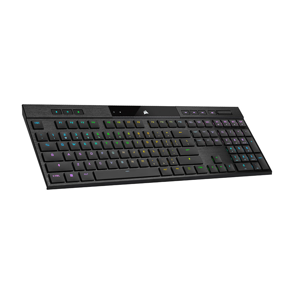 Teclado mecánico para juegos RGB ultradelgado K100 AIR WIRELESS, interruptores de teclas táctiles CHERRY MX Ultra