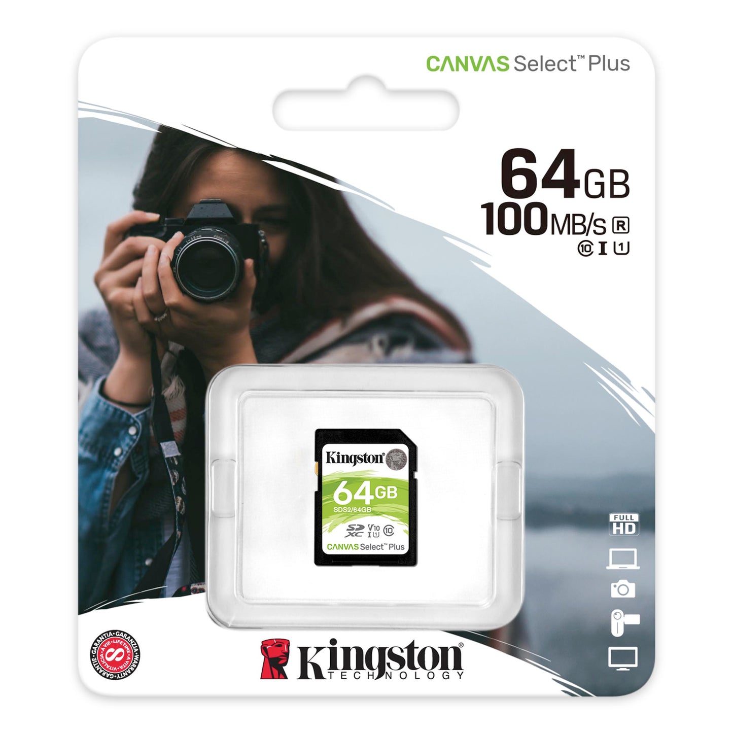 SDS2-64GB / Canvas Select Plus SD Tarjeta de memoria de 64 GB