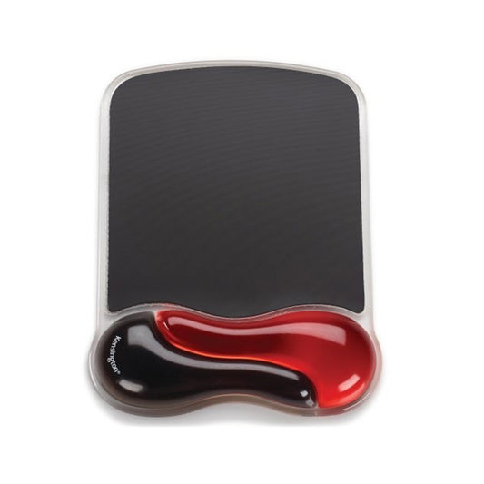 KP5116/ Reposamuñecas con alfombrilla de ratón de gel Dúo Rojo - Negro