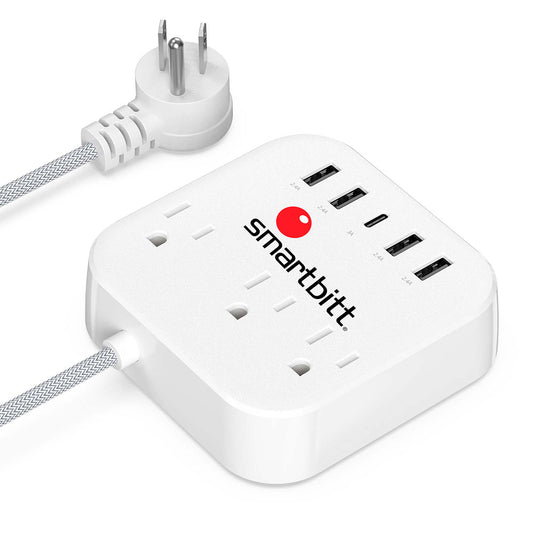 SBSS-B3-5U / Supresor de picos con 3 contactos + 4 USB + 1 Tipo C, 1625J