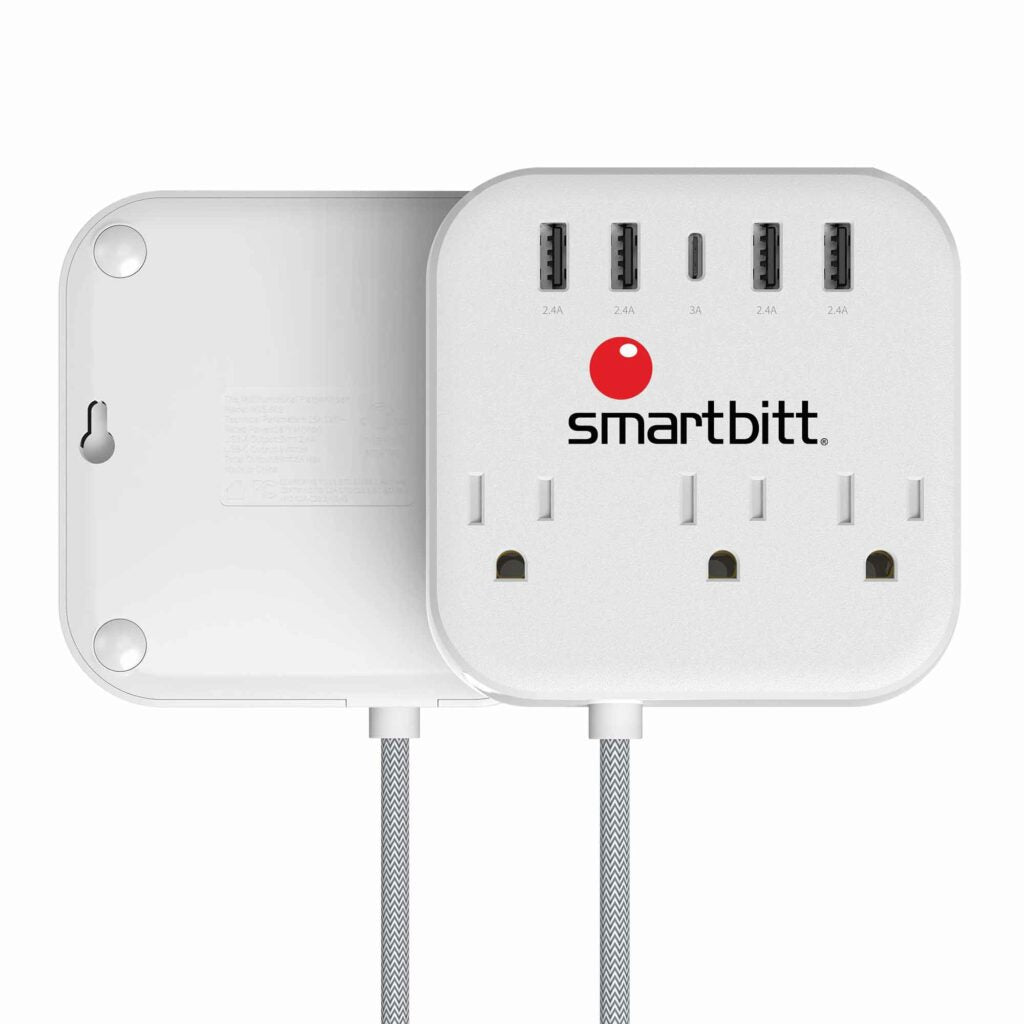 SBSS-B3-5U / Supresor de picos con 3 contactos + 4 USB + 1 Tipo C, 1625J