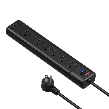 SBSS-B6-3U / Supresor de picos con 6 contactos + 3 USB de carga, 1625J