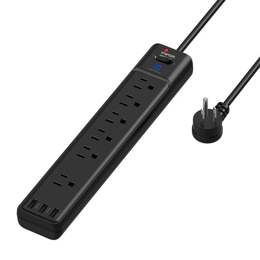 SBSS-B6-3U / Supresor de picos con 6 contactos + 3 USB de carga, 1625J