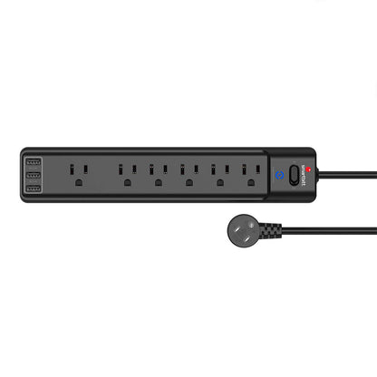 SBSS-B6-3U / Supresor de picos con 6 contactos + 3 USB de carga, 1625J